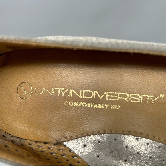 Unity in Diversity Metallic Perforated Cap Toe Slip On Flats, Women’s Size EU 36 - Picture 13 of 13